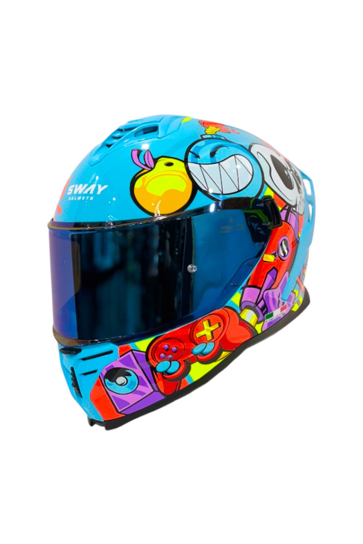 Sway Kapalı Kask Sw 867 Gamer Mavi