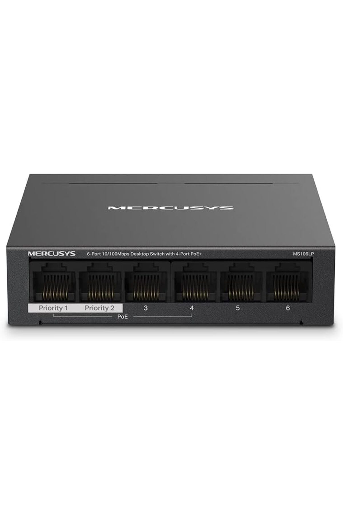 KDROĞLU plamystical MS106LP, 6-Port 10/100Mbps Desktop Switch with 4-Port PoE+ newing 1139529