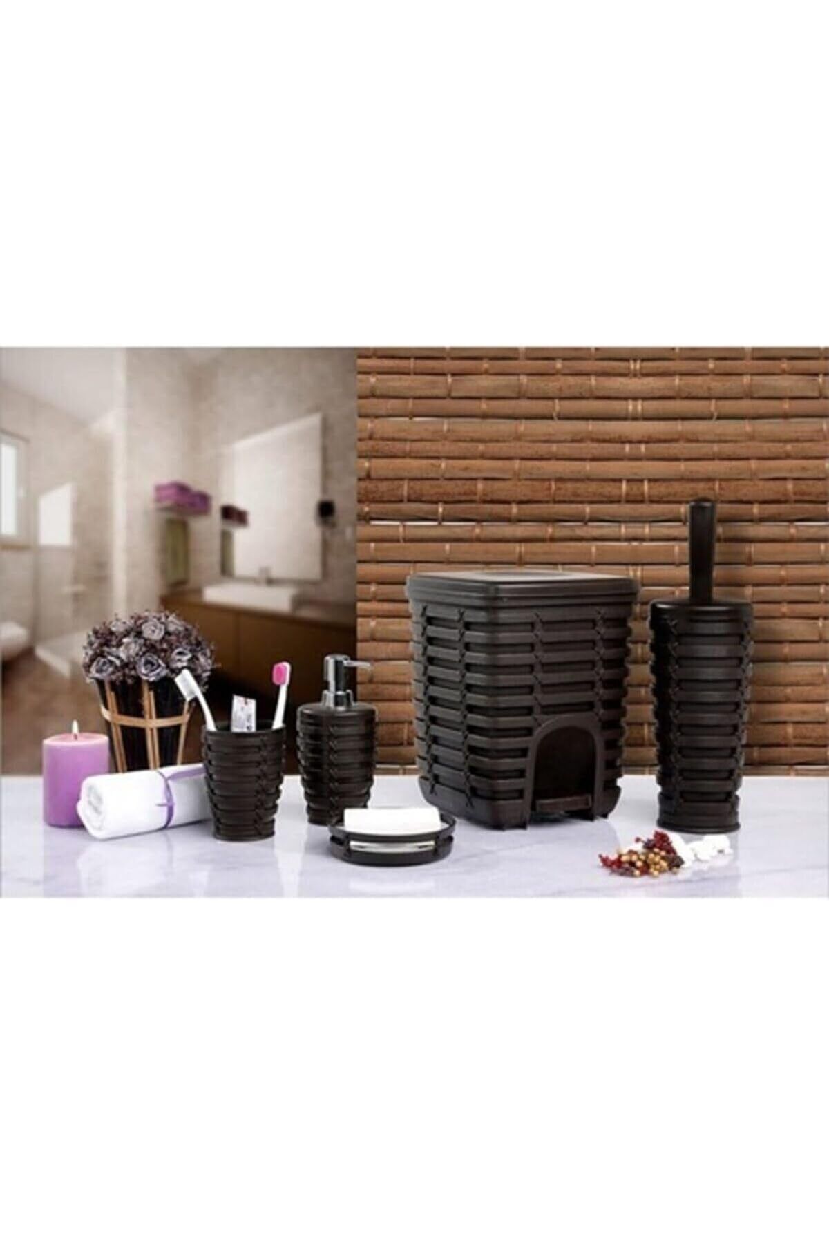 KDROĞLU plamystical Palm 5 Li Banyo Seti, Kahverengi newing 1139529