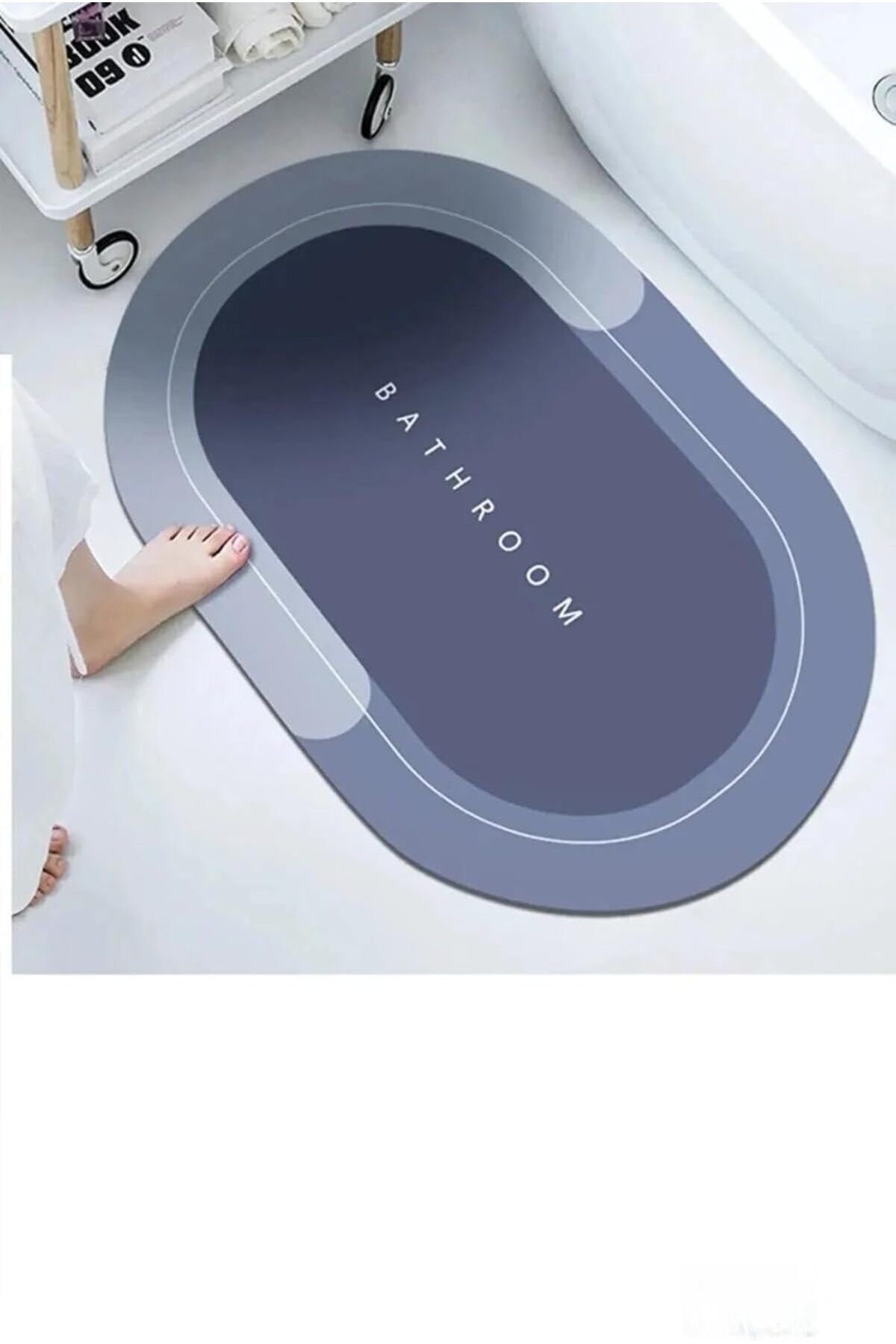 KDROĞLU plamystical Su Emici Paspas Şık Tasarım Abdest Paspası Kaymaz Taban Diyatom 40 * 60 Cm Paspas Ov