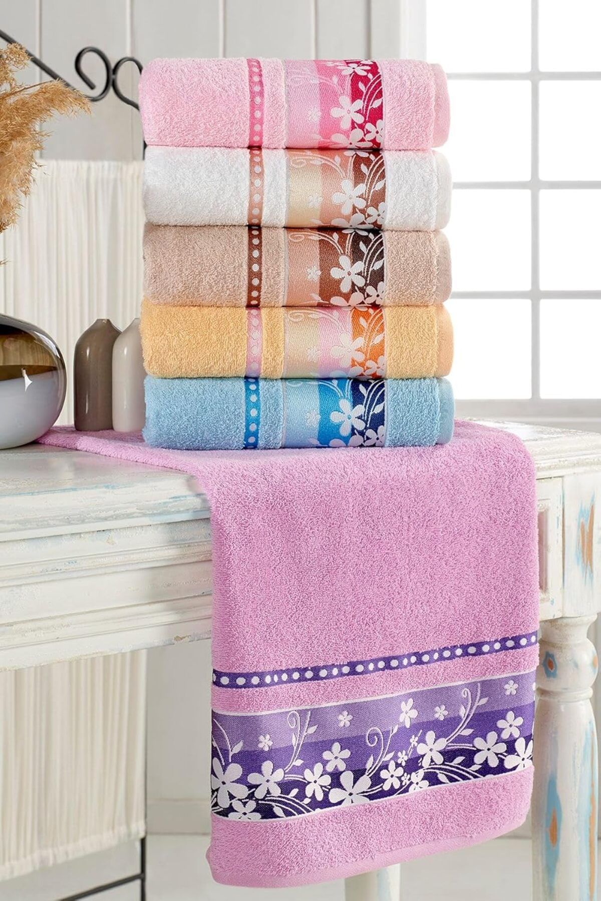 KDROĞLU plamystical 6'lı 50x90 cm El&Yüz Havlu Seti%100 Pamuklu newing 1139529