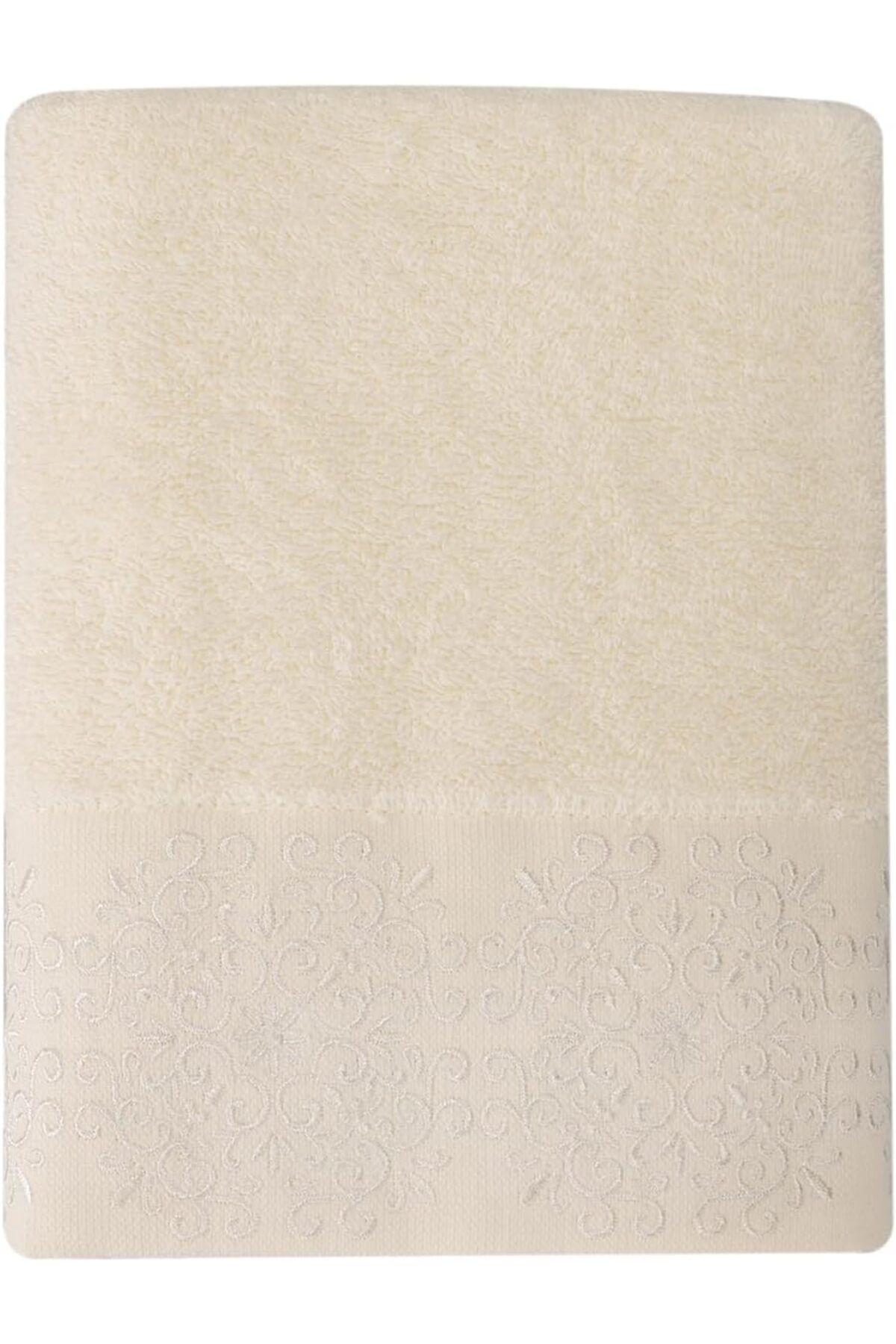 KDROĞLU plamystical Sty Sabre Nakışlı Krem Havlu 50X90 newing 1139529