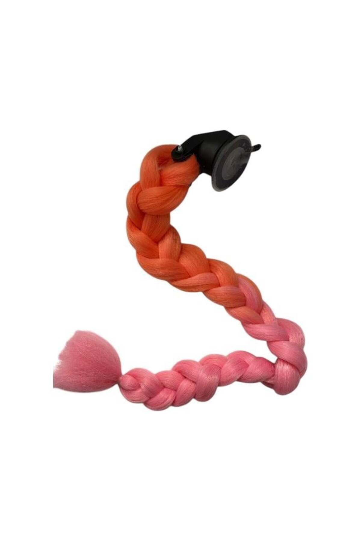 Motobir Motosiklet Kask Saç Örgüsü Turuncu Pembe