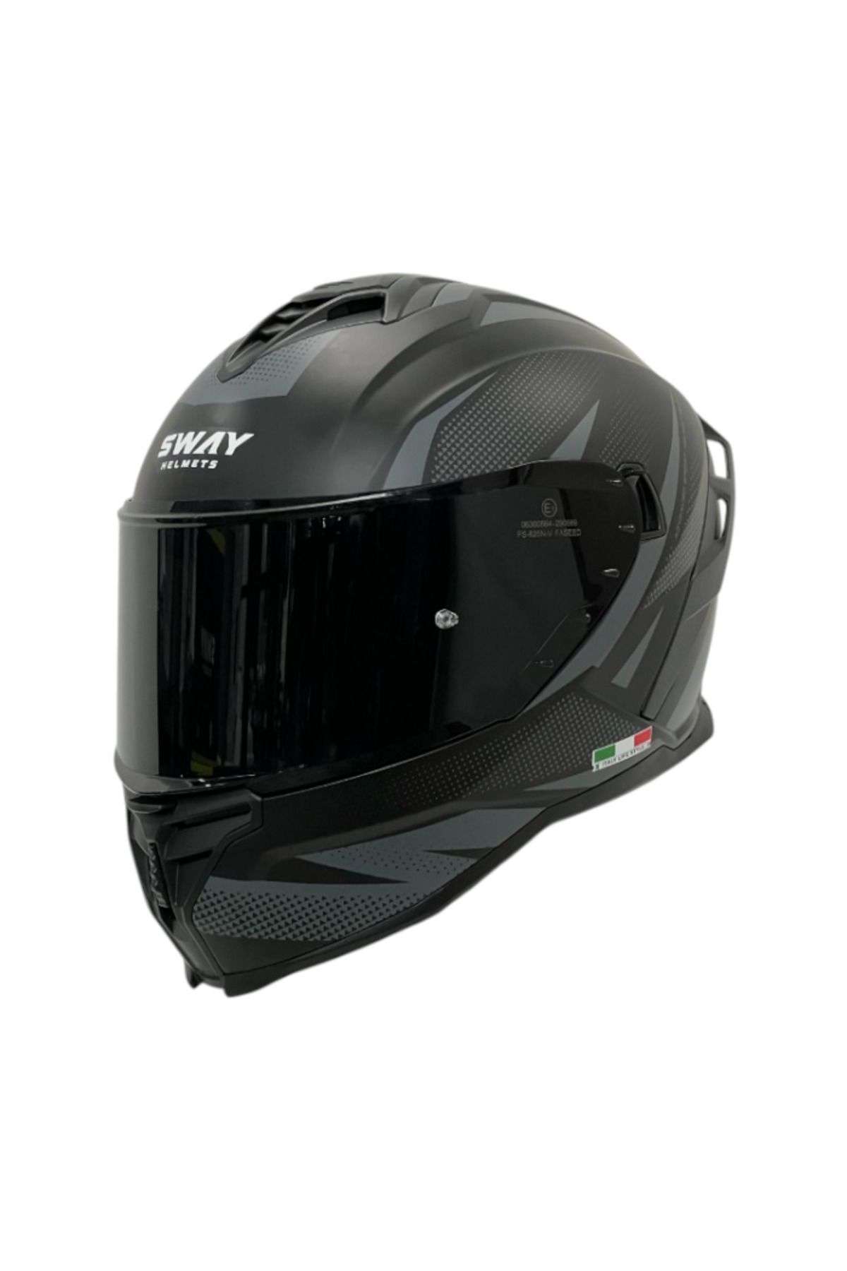 Sway Kapalı Kask Sw 867 Asphalt Siyah Gri