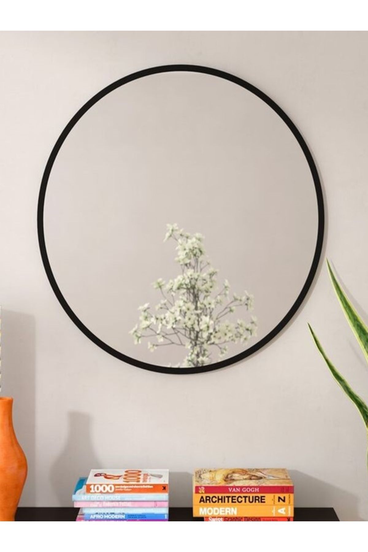 Elioure Şık Yuvarlak Dekoratif Aynı 58 Cm, Antre, Koridor, Salon, Mutfak, Banyo, Wc, Ofis İçin