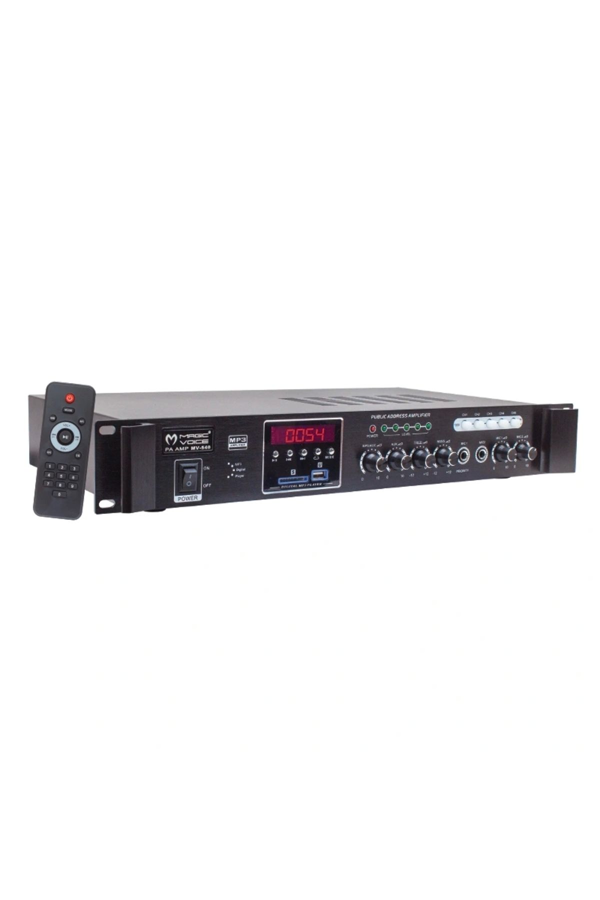 shopwave MAGICVOICE MV-540 100 WATT USB/SD/UK BLUETOOTH 2 MİK MUTE GİRİŞLİ 5 BÖLGELİ AÇIP KAPAMA HAT TRAFOLU