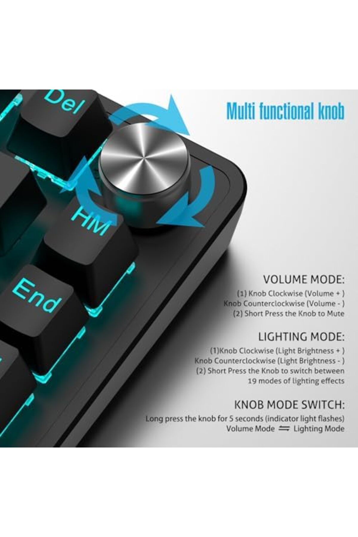 ROCK POW-Gaming Keyboard 70% Size by ROCK POW, Mechanical 82 Keys Arabic and English with Backlight 6