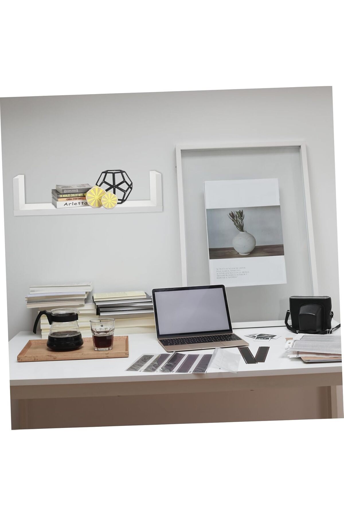 COOYA-U-Style Home Book Shelf 3-Piece DIY 43x10x12 cm Wood White 7