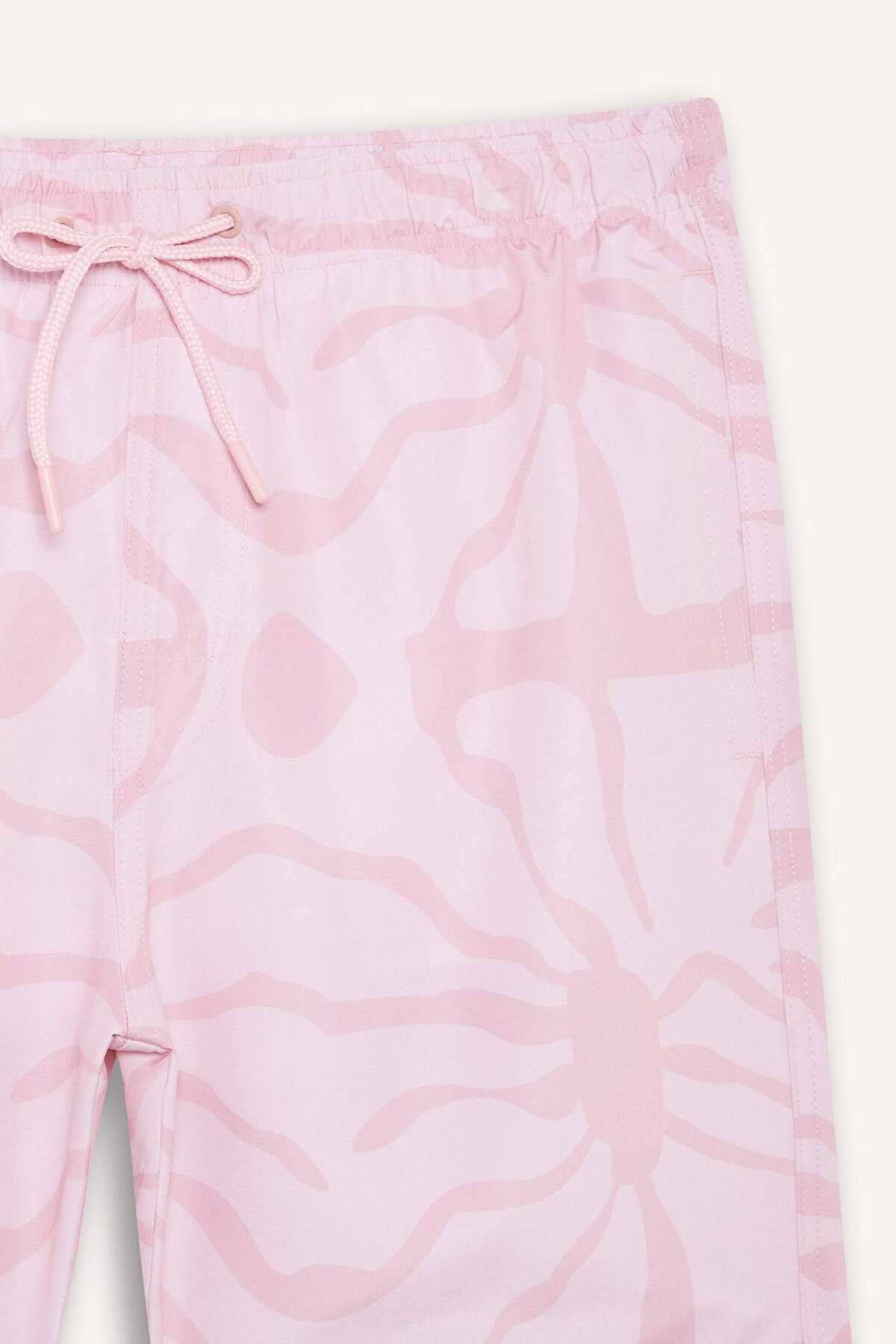 DeFacto-Regular Fit Patterned Mesh Lined Short Length Swim Shorts E1030Ax25Hs 8