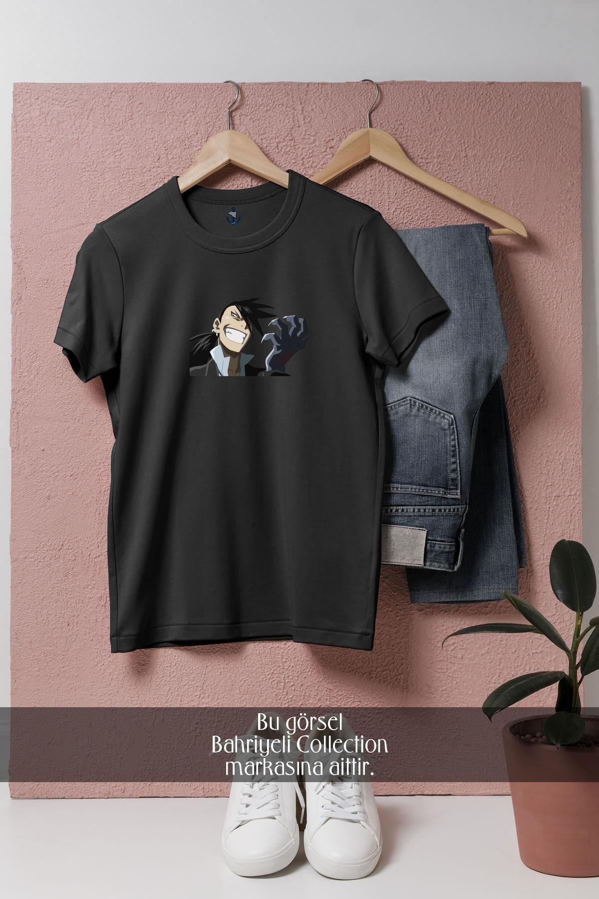 Bahriyeli Collection Oversize Ling Yao Edward Elric Fullmetal Alchemist 2 Tasarımlı Unisex T-Shirt