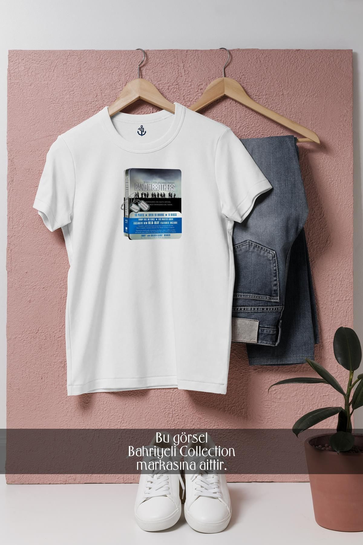 Bahriyeli Collection Oversize Blu-Ray Disc Beyond Band Of Brothers Tasarımlı Unisex T-Shirt