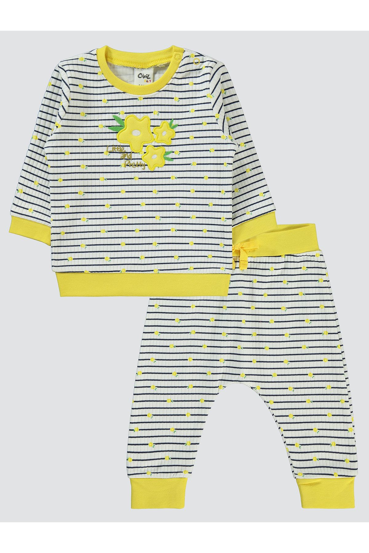 Civil Baby Kız Bebek Takım 6-18 Ay Sarı