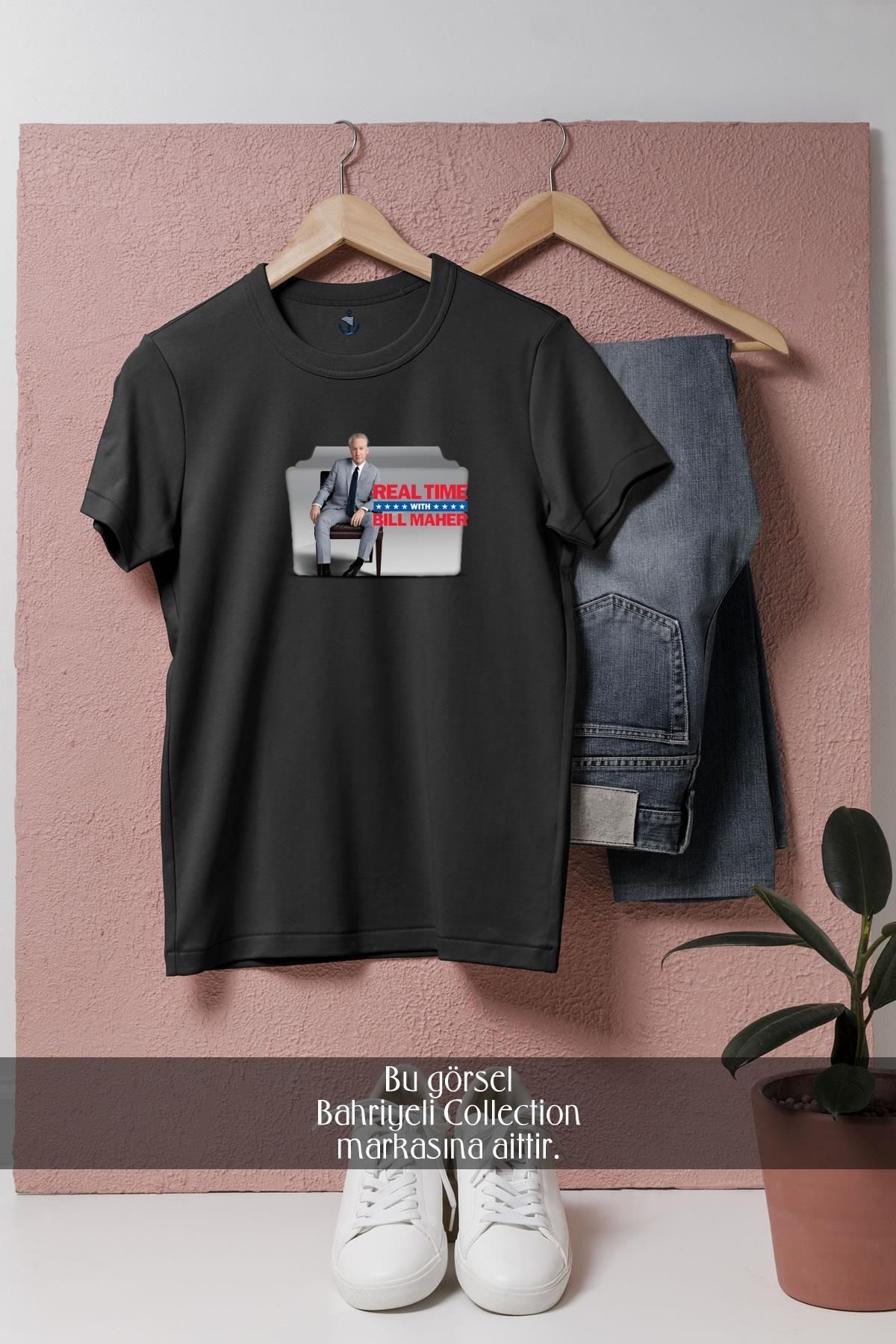 Bahriyeli Collection Oversize Real Time With Bill Maher Tasarımlı Unisex T-Shirt