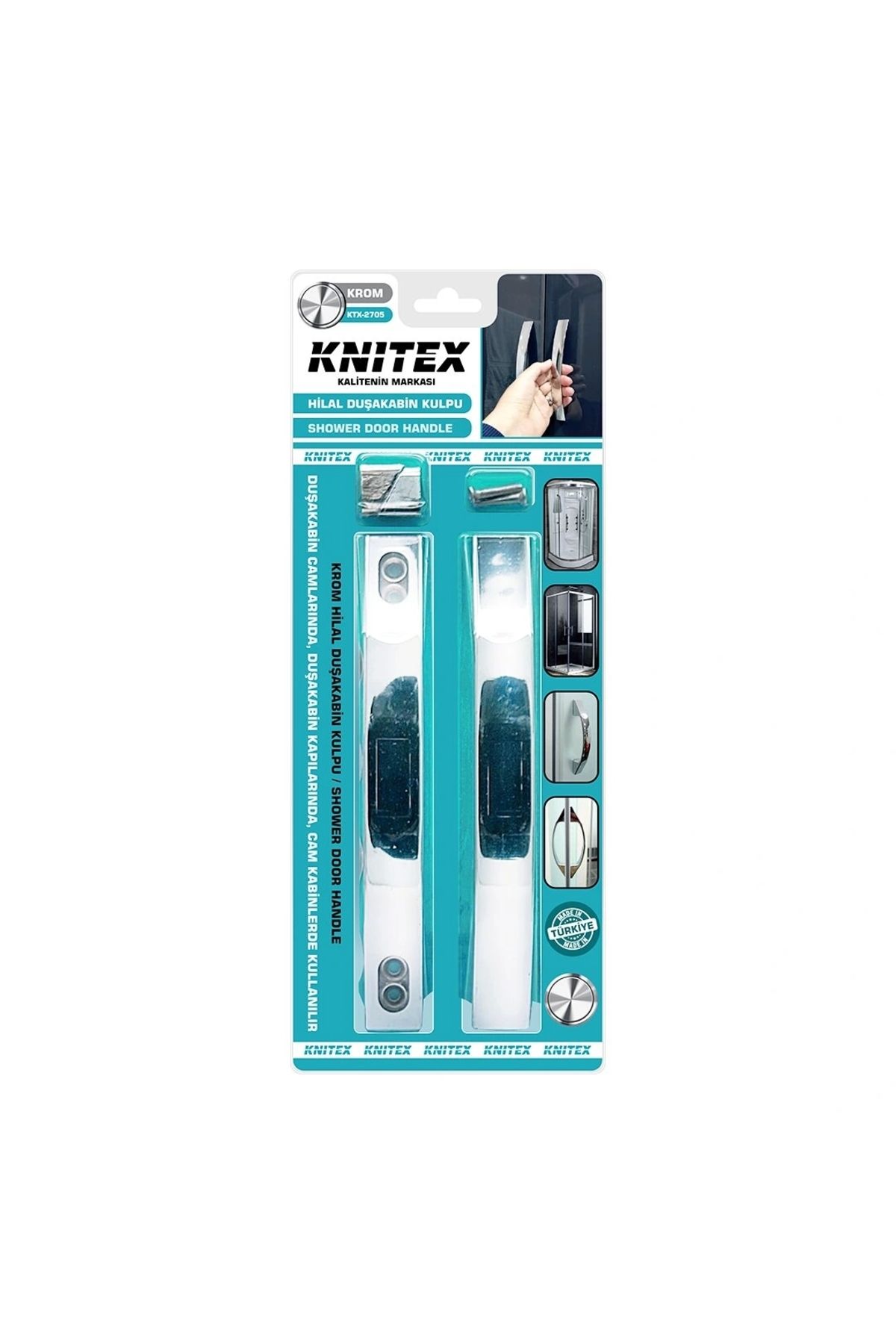shopwave PLASTİK KROM KAPLAMA DUŞAKABİN KOLU 10MM (5047)