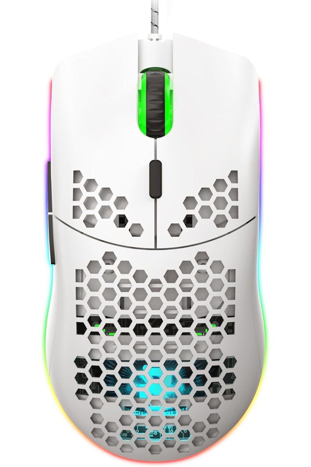 ROCK POW-Gaming Mouse, Honeycomb Design, RGB Backlight, Wired Mouse with 8000 DPI Optical Sensor 1