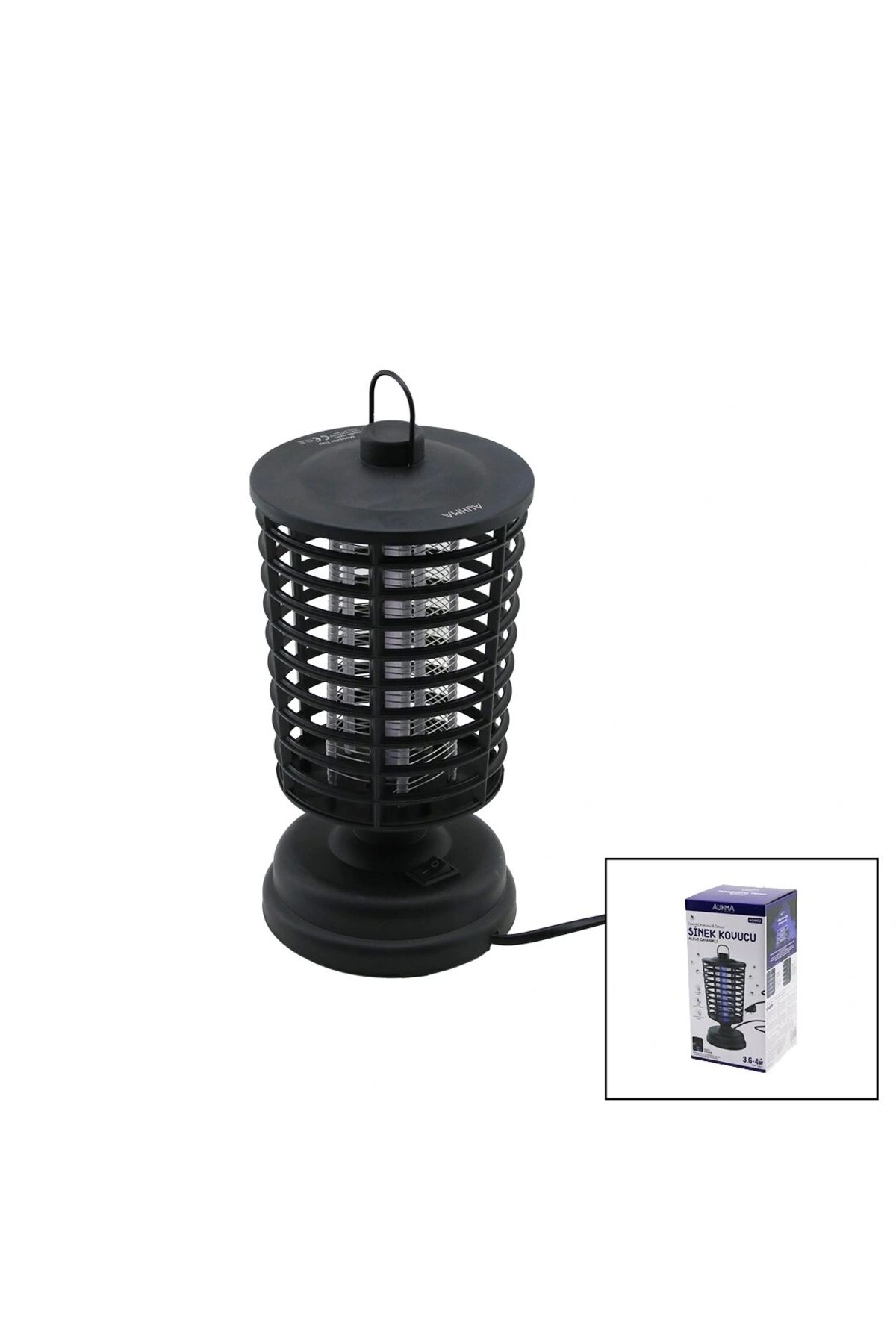 shopwave AUHMA MOSQUITO TRAP AQM-02 SİNEK CIZ ÖLDÜRÜCÜ MAKİNE FENER MODELİ MASA ÜSTÜ - ASKI HALKALI 3.6-4W 12