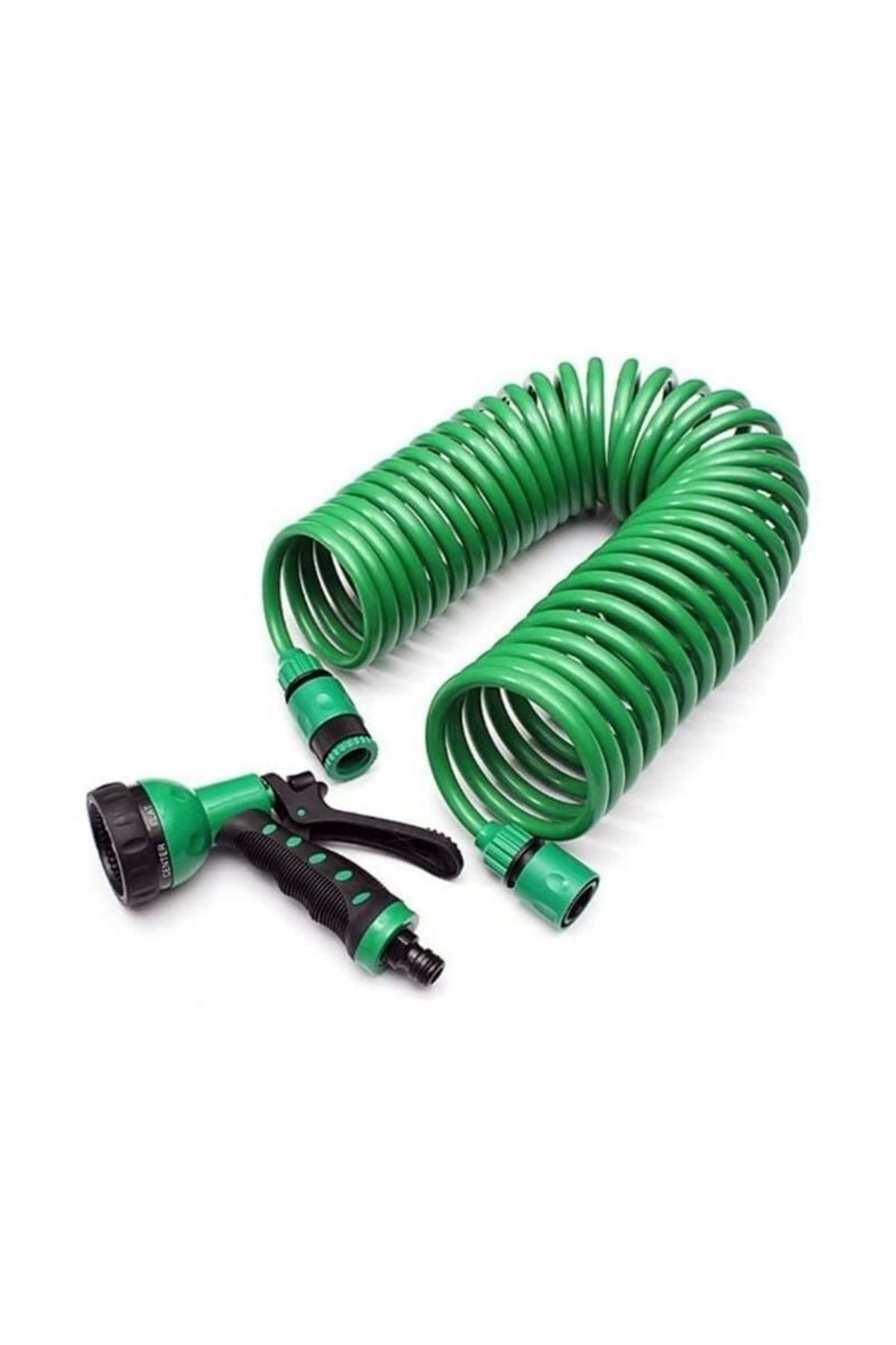 shopwave 15 Metre Spiral Hortum + 4 Fonksiyonlu Özel Sulama Tabancası (5047)