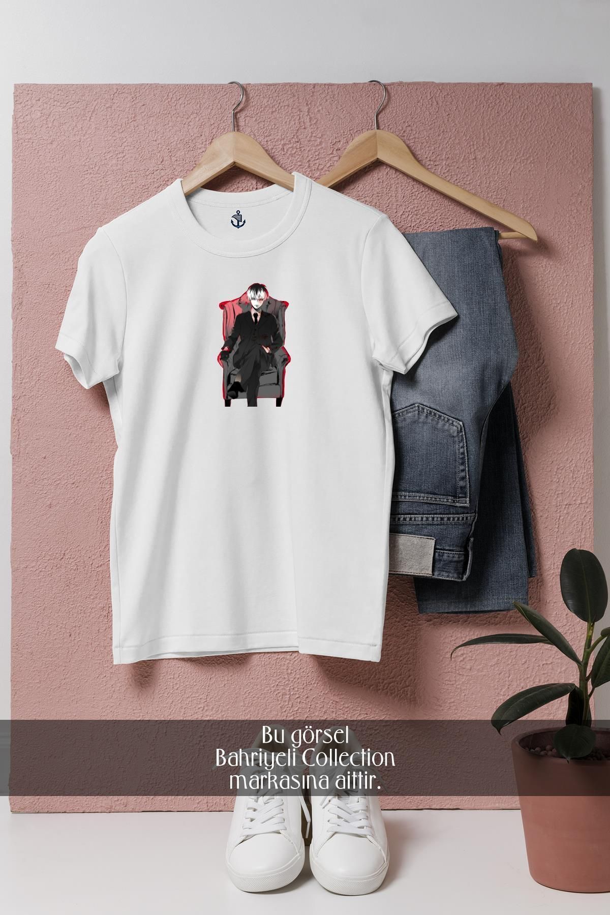 Bahriyeli Collection Oversize Tokyo Ghoul Ken Kaneki Pretty Rhythm Tasarımlı Unisex T-Shirt