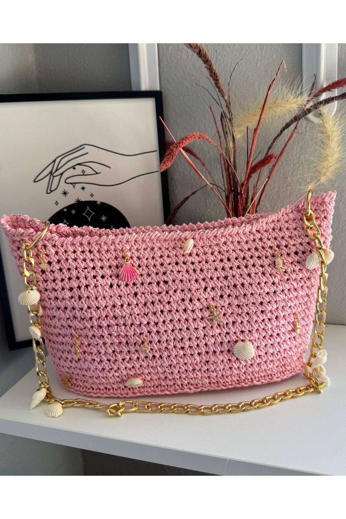 fourseasonsbagsbyfiliz rose pink shell bag