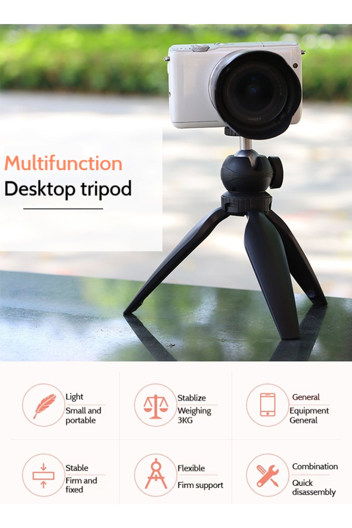 FlashHawk-Mini Projector Stand,Desktop Tripods Mounts for Camera Phone Projector 7