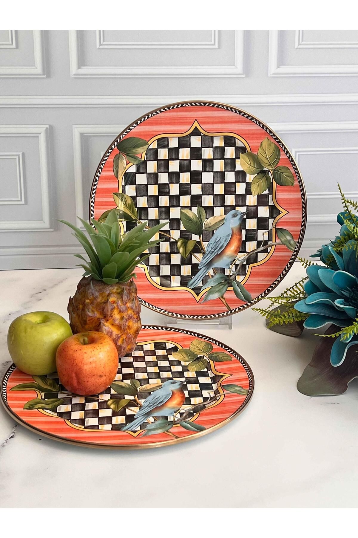 ROSSEV Paradise Emaye 2'li Servis Tabağı 30 Cm