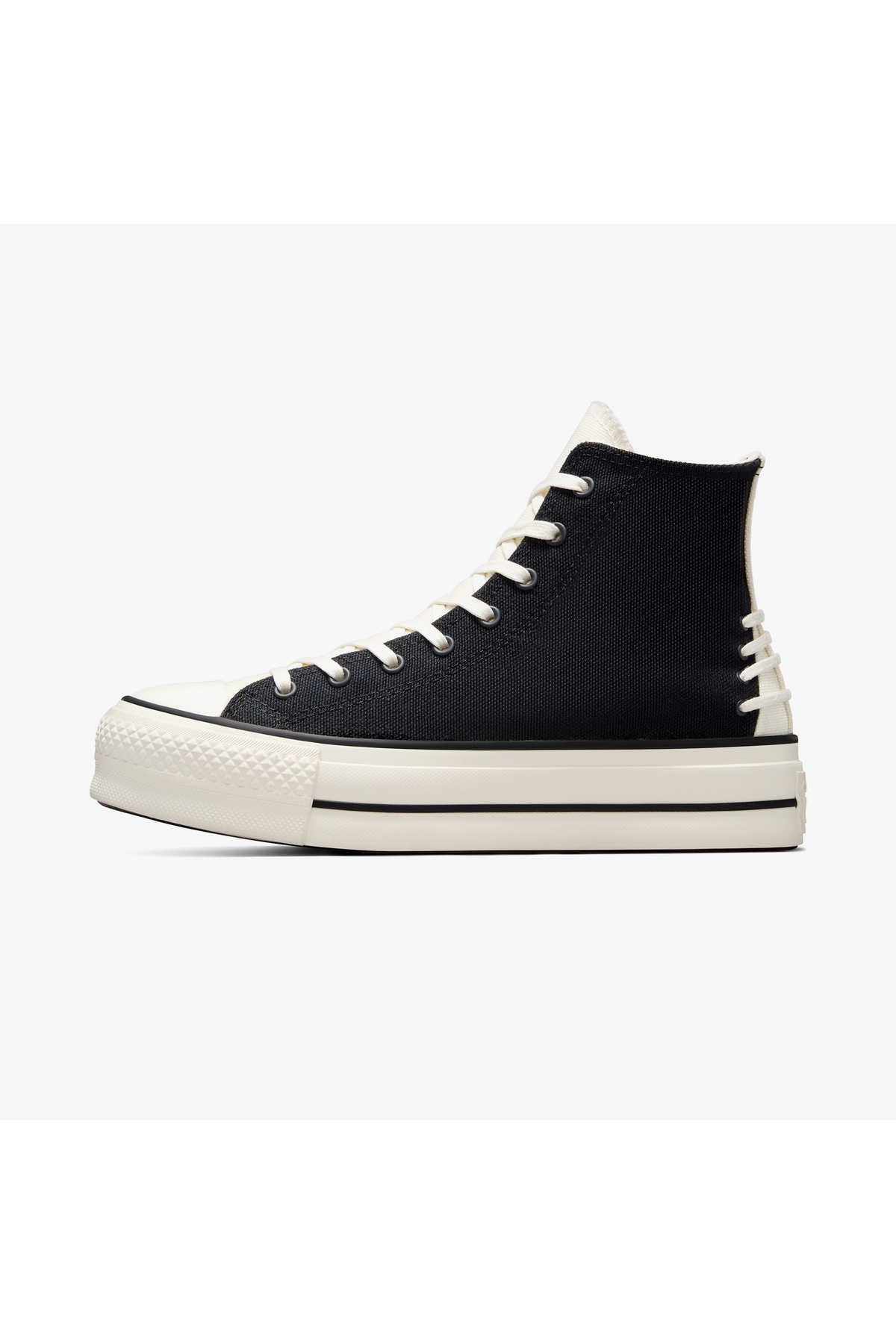 Converse  Chuck Taylor All Star Crafted Laces Lift Unisex Siyah Platform Sneaker - Görsel 4