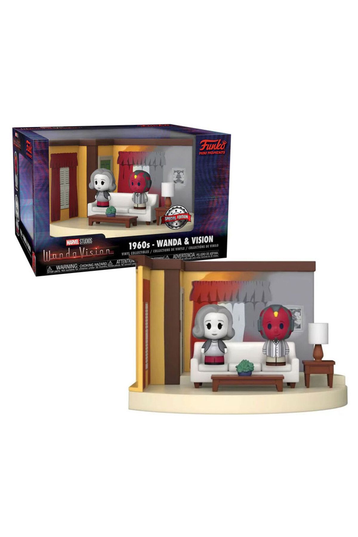 Funko Mini Moments Marvel Studios Wandavision - 1960s- Wanda & Vison Living Room Special Edition