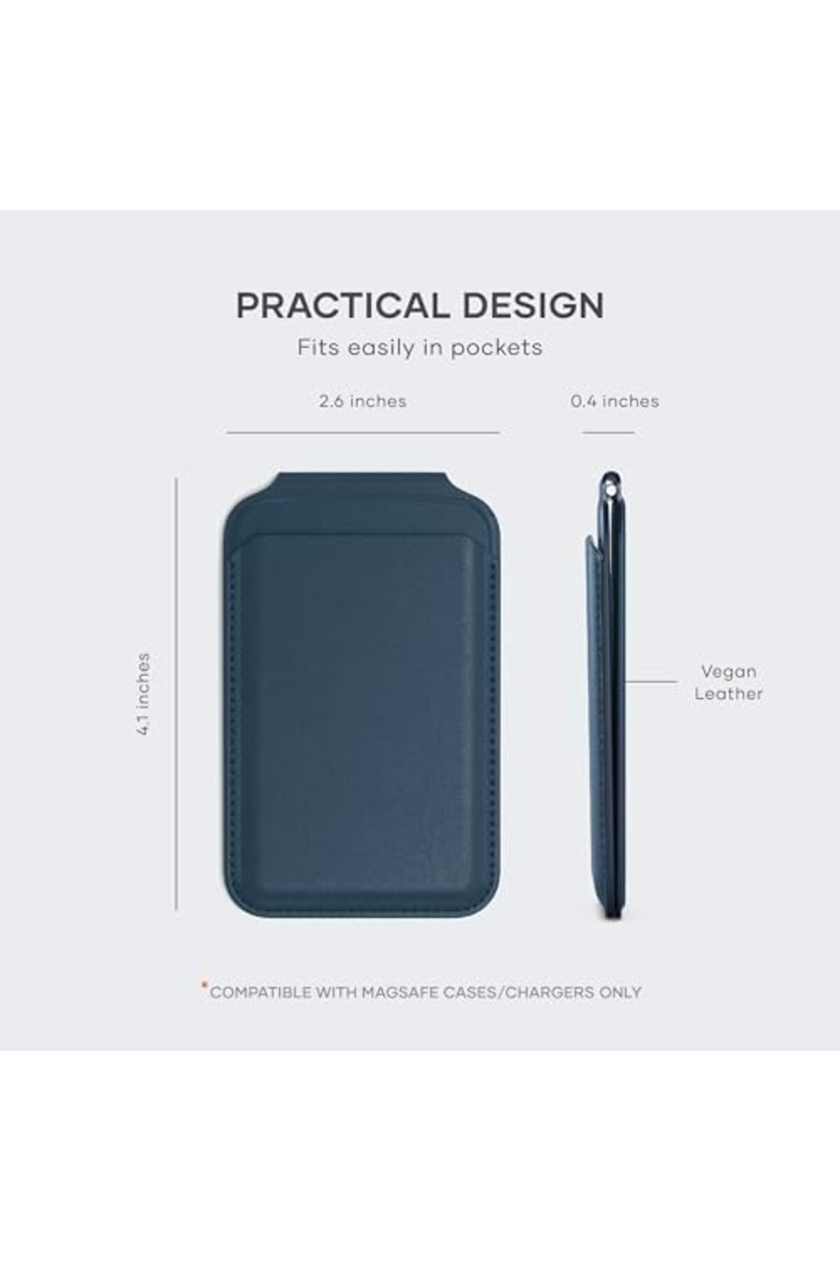 Satechi-Magsafe Wallet, Vegan-Leather Magnetic Wallet for iPhone with 4 Card Slots, NFC Pass Through 4