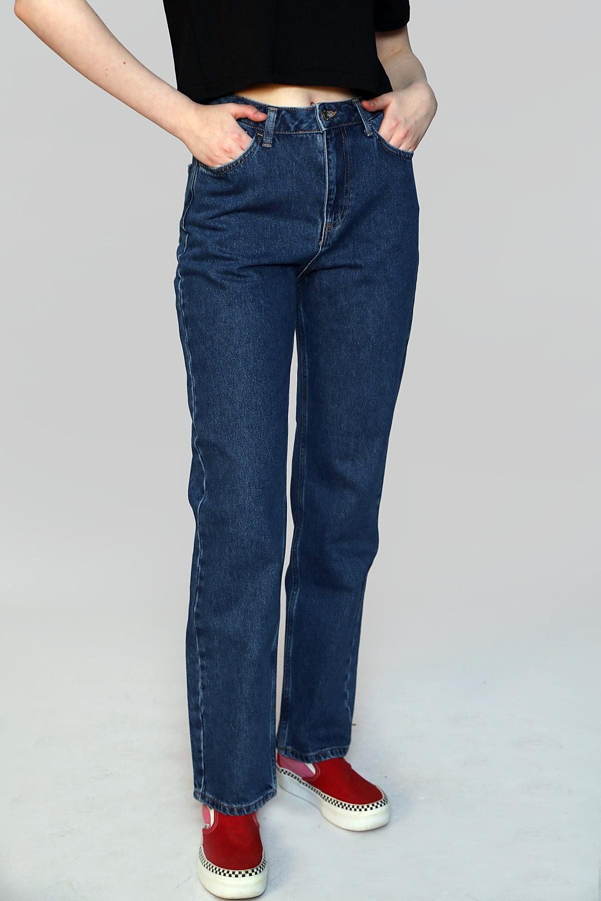 Lee Cooper Clara Normal Bel Normal Kesim Düz Paça Mavi Kadın Jean Pantolon