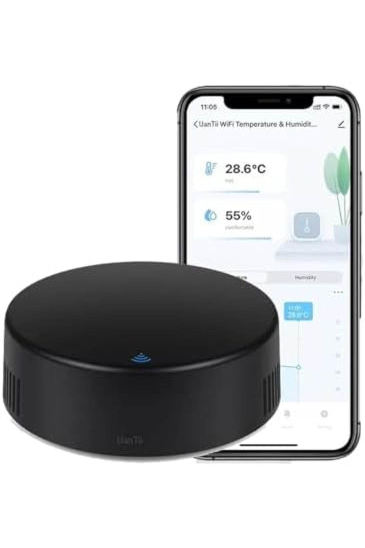 Generic-UanTii Tuya Smart IR Remote Control with Temperature Humidity, WiFi Universal Remote Controller, Sma 2