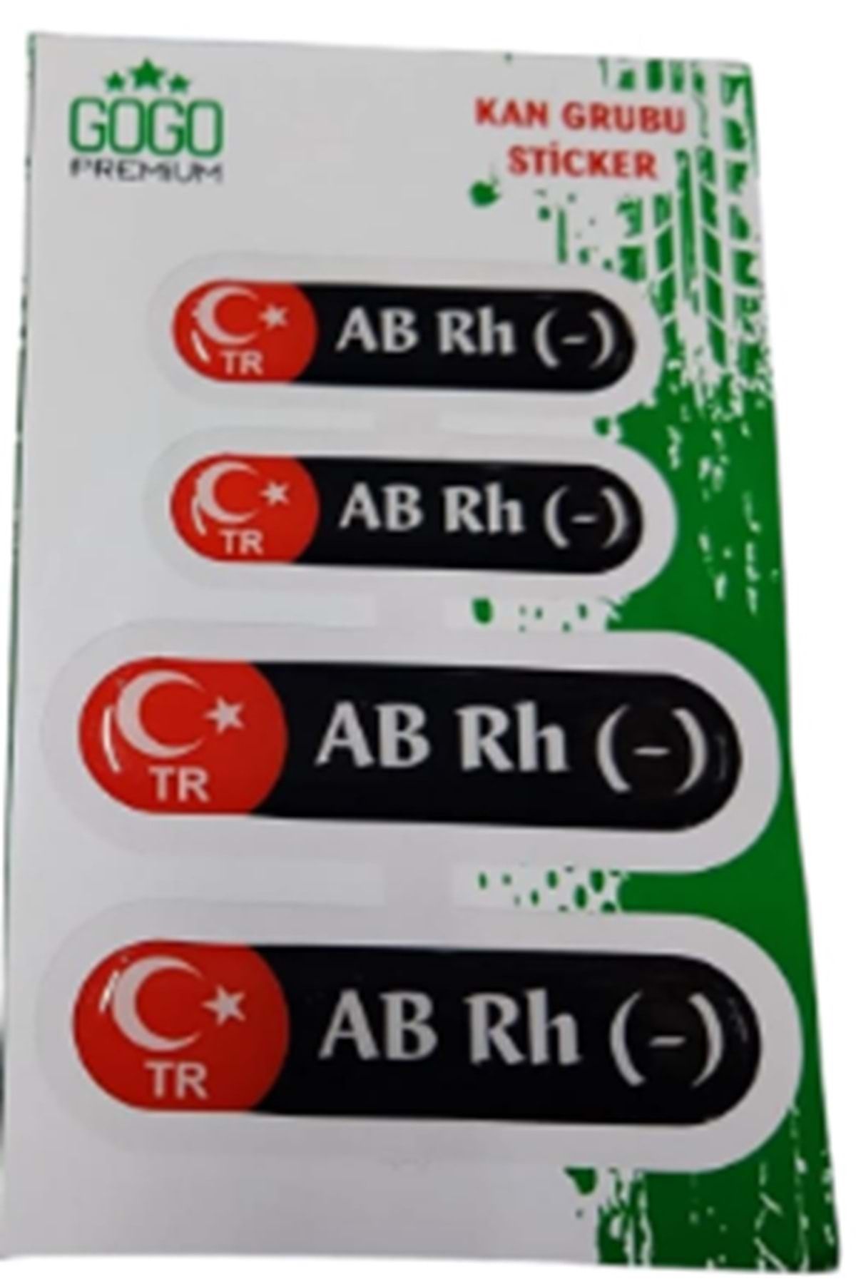 Yerli KAN GRUBU OVAL SİYAH DAMLA ABRH-
