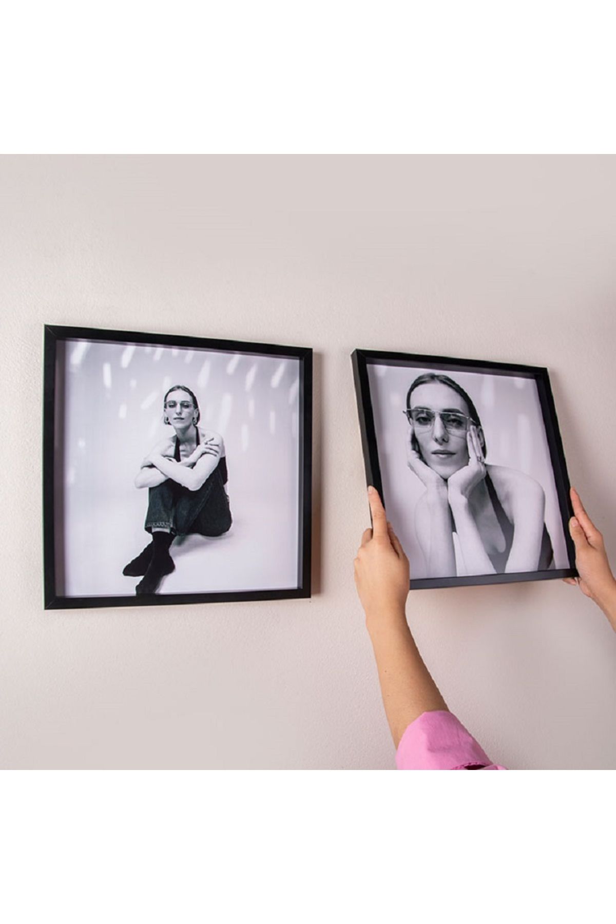 Elioure Sök-tak Fotoğraf Çerçeve Seti, Siyah, Koruyucu, 2'li, Fotoğraf Dahil Değildir
