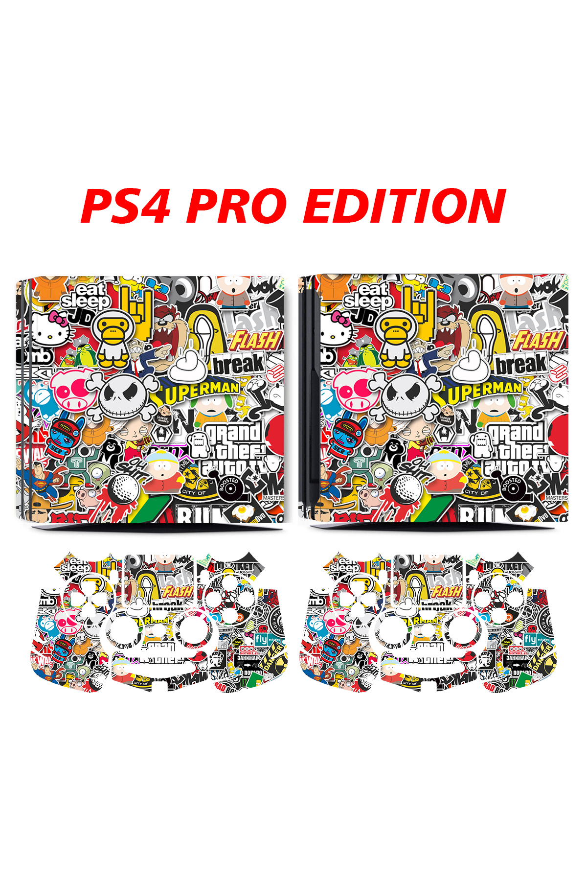 Sticker Bomb Ps4 Controller KT Decor Sticker Bomb Playstation 4 Full Sticker Kaplama Seti - Fiyatı ...