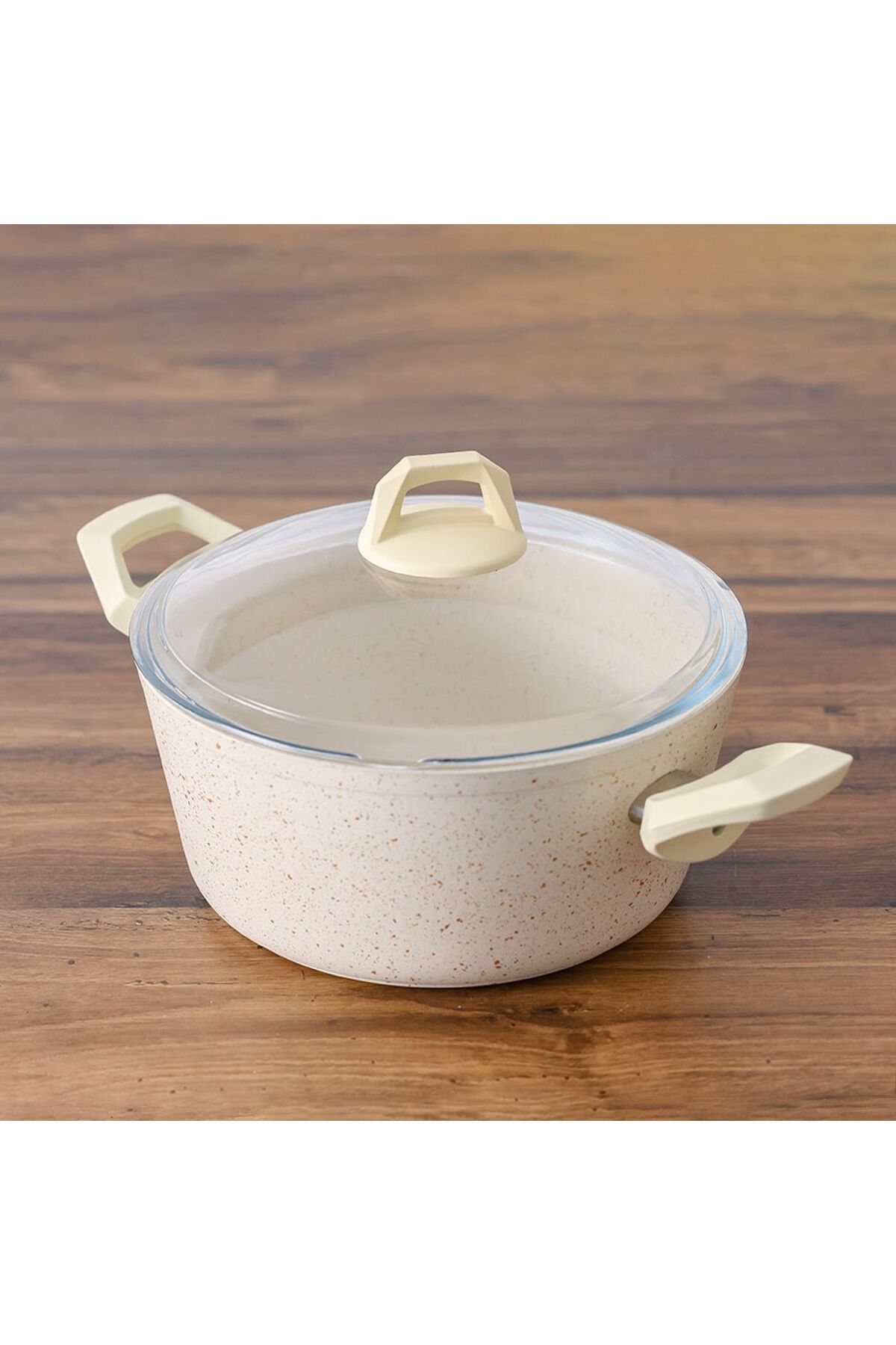 Danube Home-Chef's Delight 9-Piece Cookware Set -Granite Series Cream 4