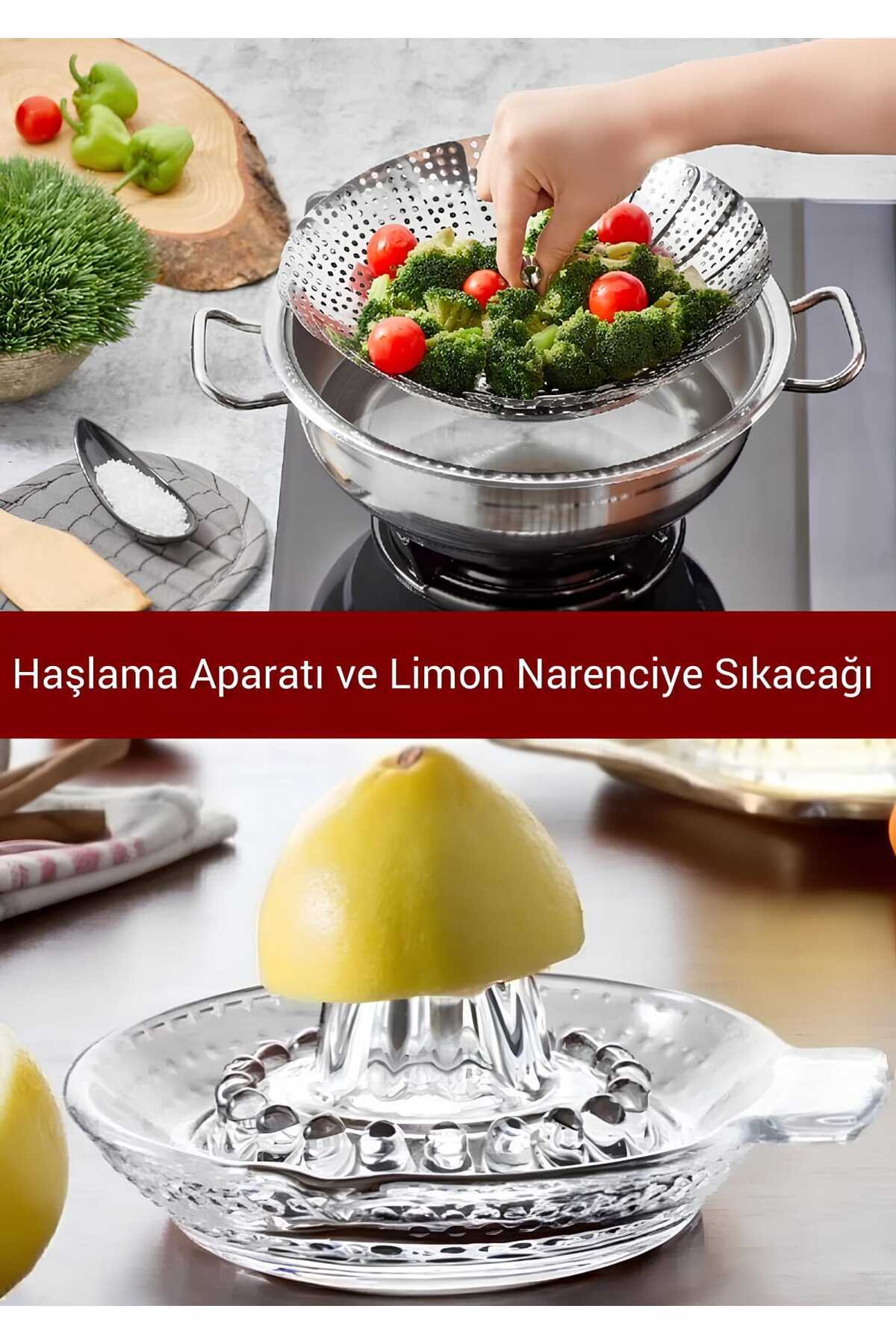 MorBebe Bebekler Için Ek Gıda Haşlama Aparatı Ve Cam Narenciye Sıkacağı 2'li Set