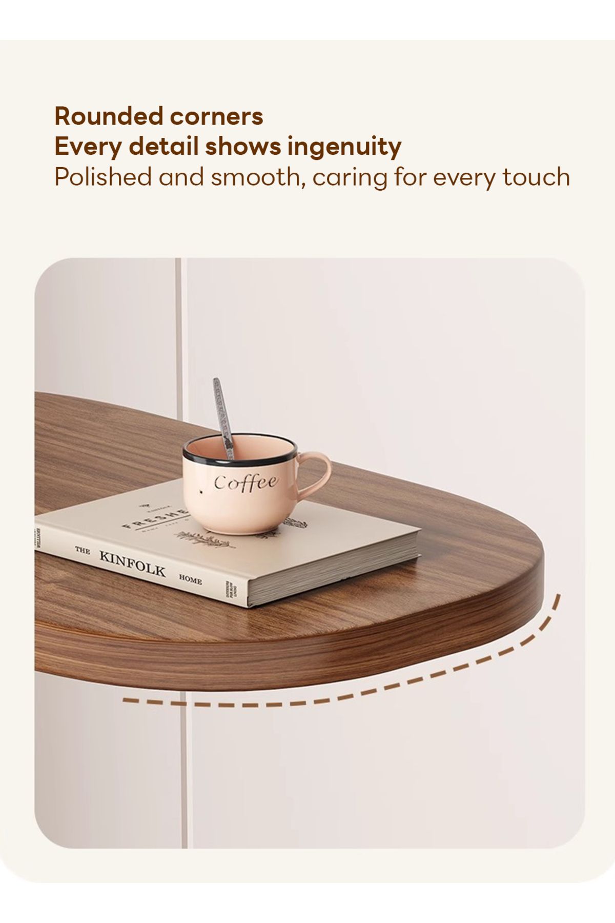 sharpdo-Minimalist Style Sofa Side Table, Movable Coffee Table for Serving Guests 2