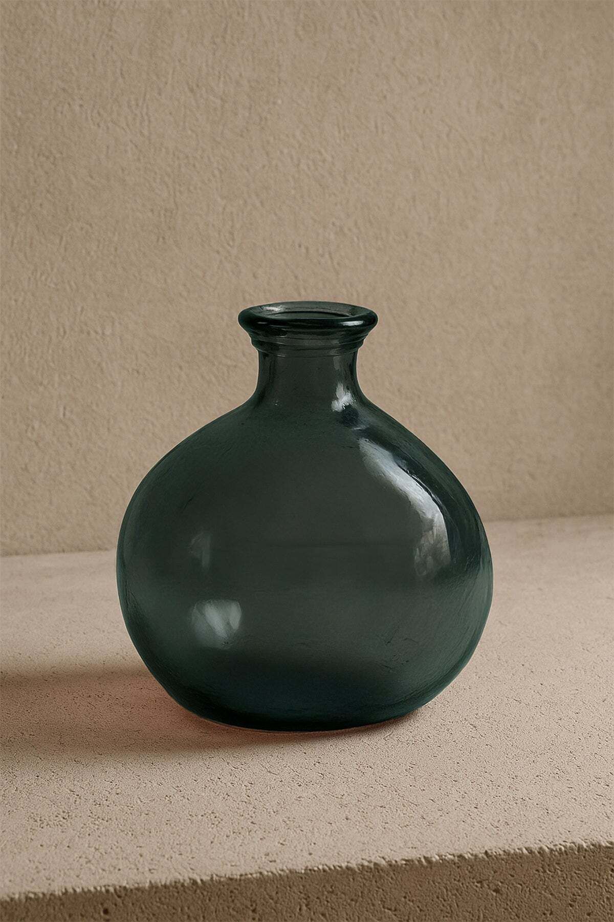 Barine Cairo Cam Vazo 18 cm Yeşil