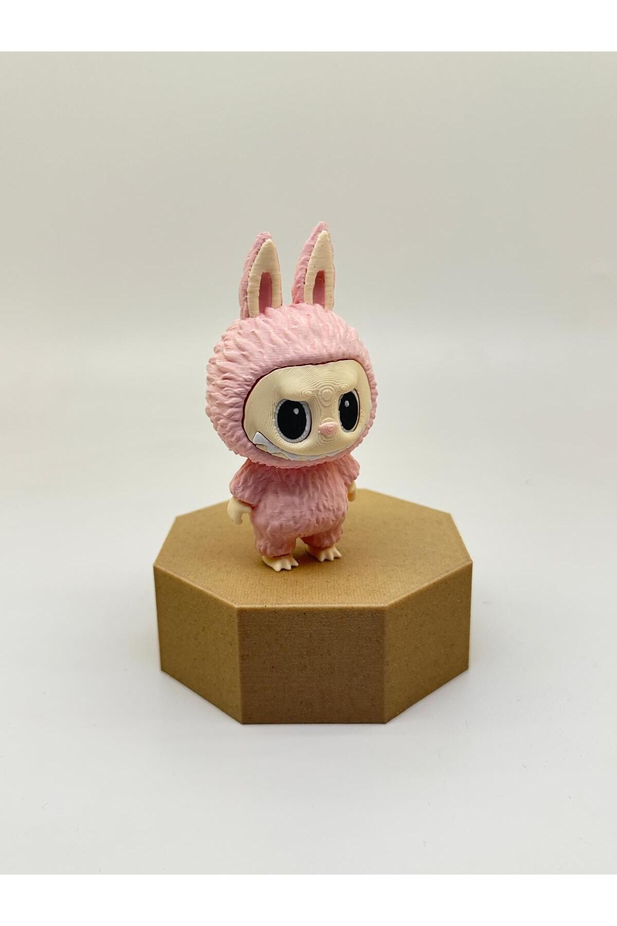 R&D Robotics Labubu Figür Anahtarlık Pla | Küçük Boy | 9,5cm | Pastel Pembe