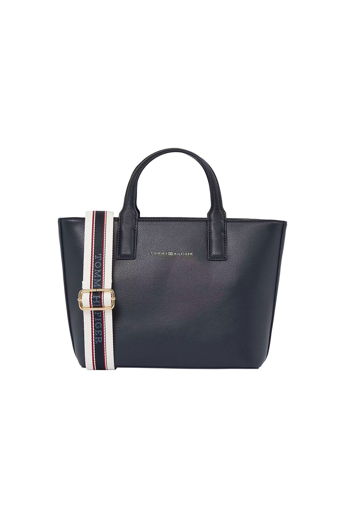 Tommy Hilfiger Kadın TH Logotape Mini Tote Çanta - Lacivert