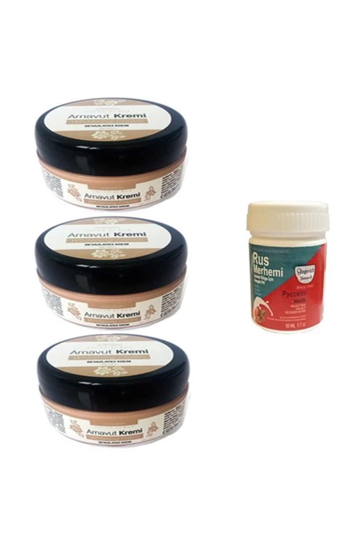 Vemora Three Brand Arnavut Kremi 3 Adet + Rus Merhemi 50 ml 1 Adet