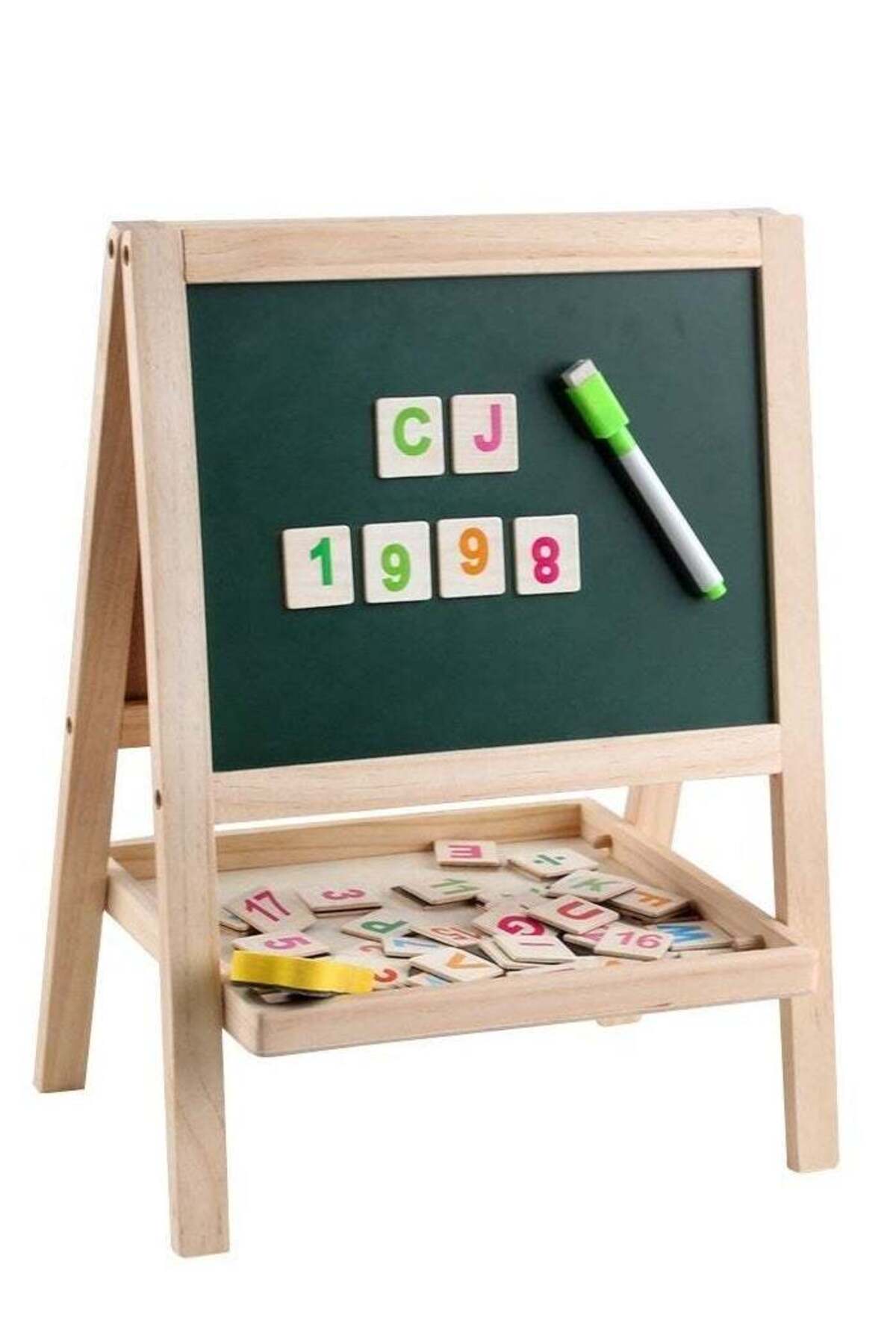 سبورة بيضاء خشبية محمولة متعددة الوظائف ذات وجهين...