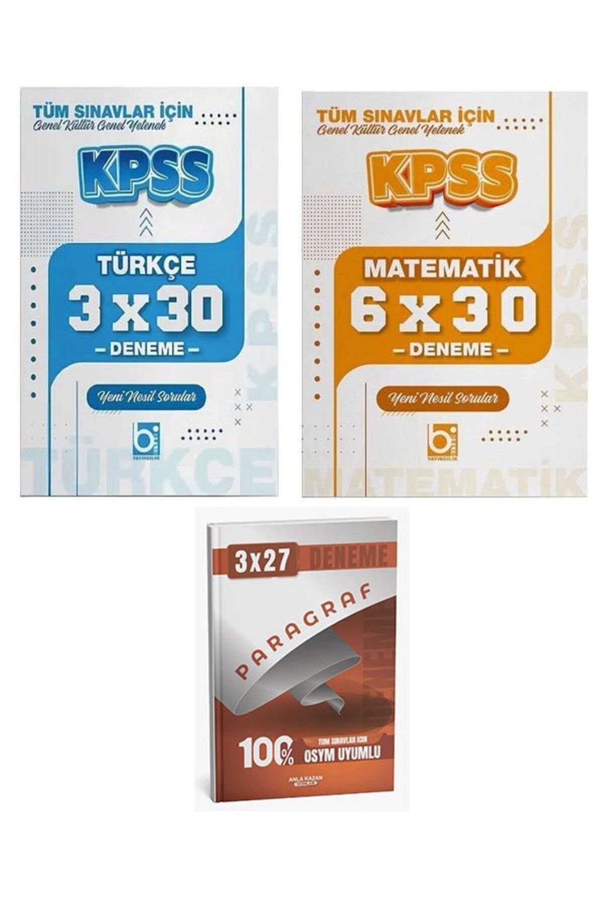 Anla Kazan Yayınları Bigelio 2026 KPSS Türkçe + Matematik 9 Deneme 2 li Set