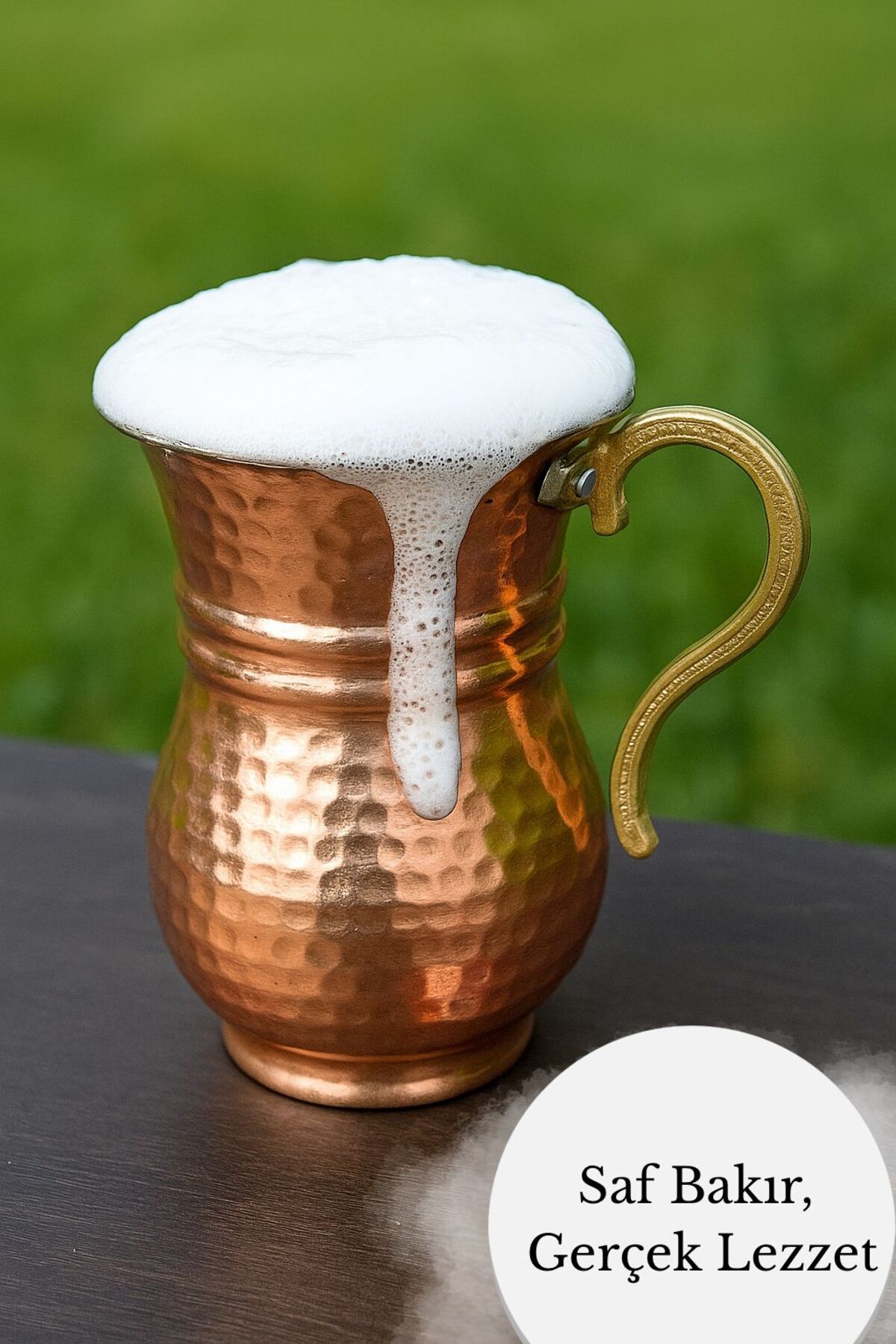 Kelepir Fırsatlar El İşçiliği Bakır Ayran Bardağı – Geleneksel Desenli