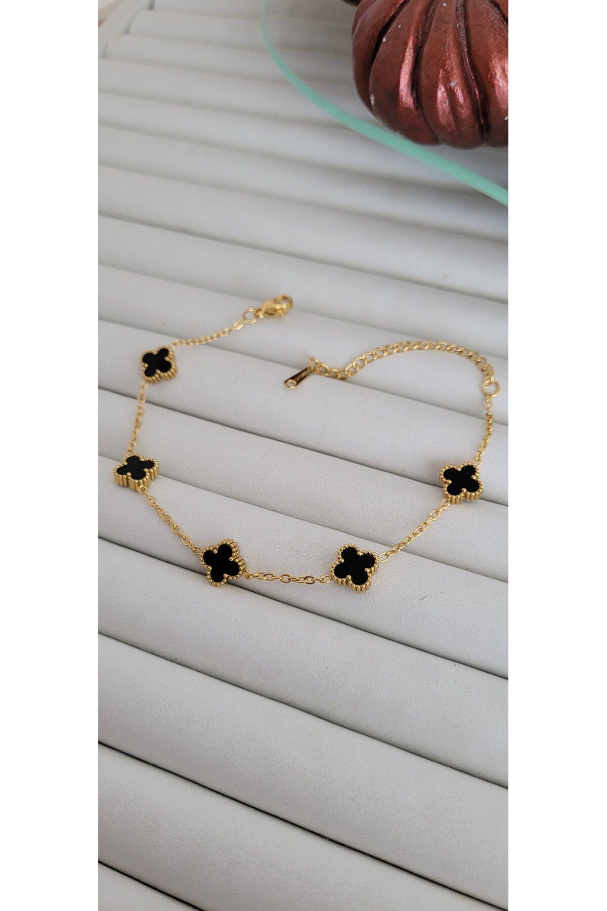 YİĞİTKARANAKSESUAR Çelik Mini Siyah Cleef Model Bileklik