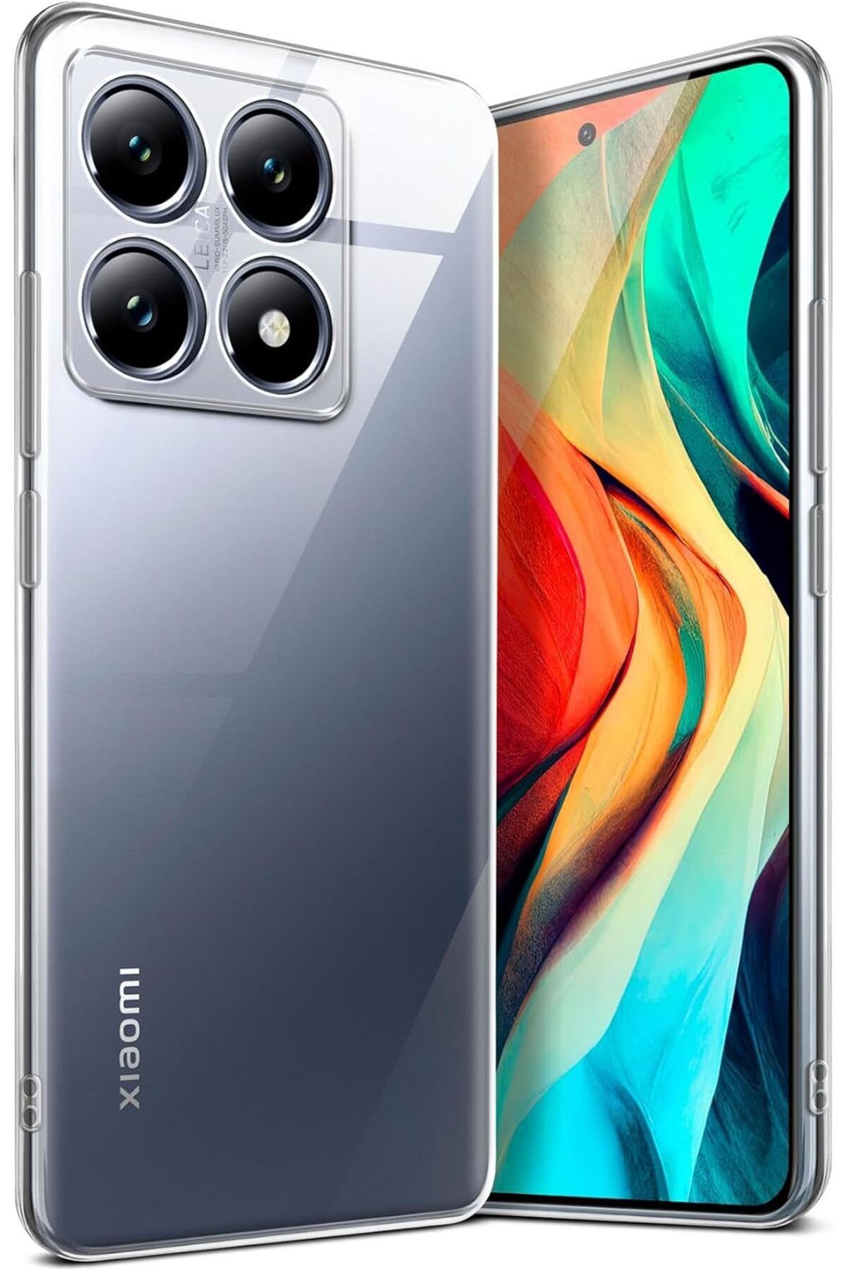 Wevox Xiaomi Mi 14T Pro Uyumlu Kılıf Kamera Korumalı Şeffaf Transparan Esnek Renksiz Silikon Kapak