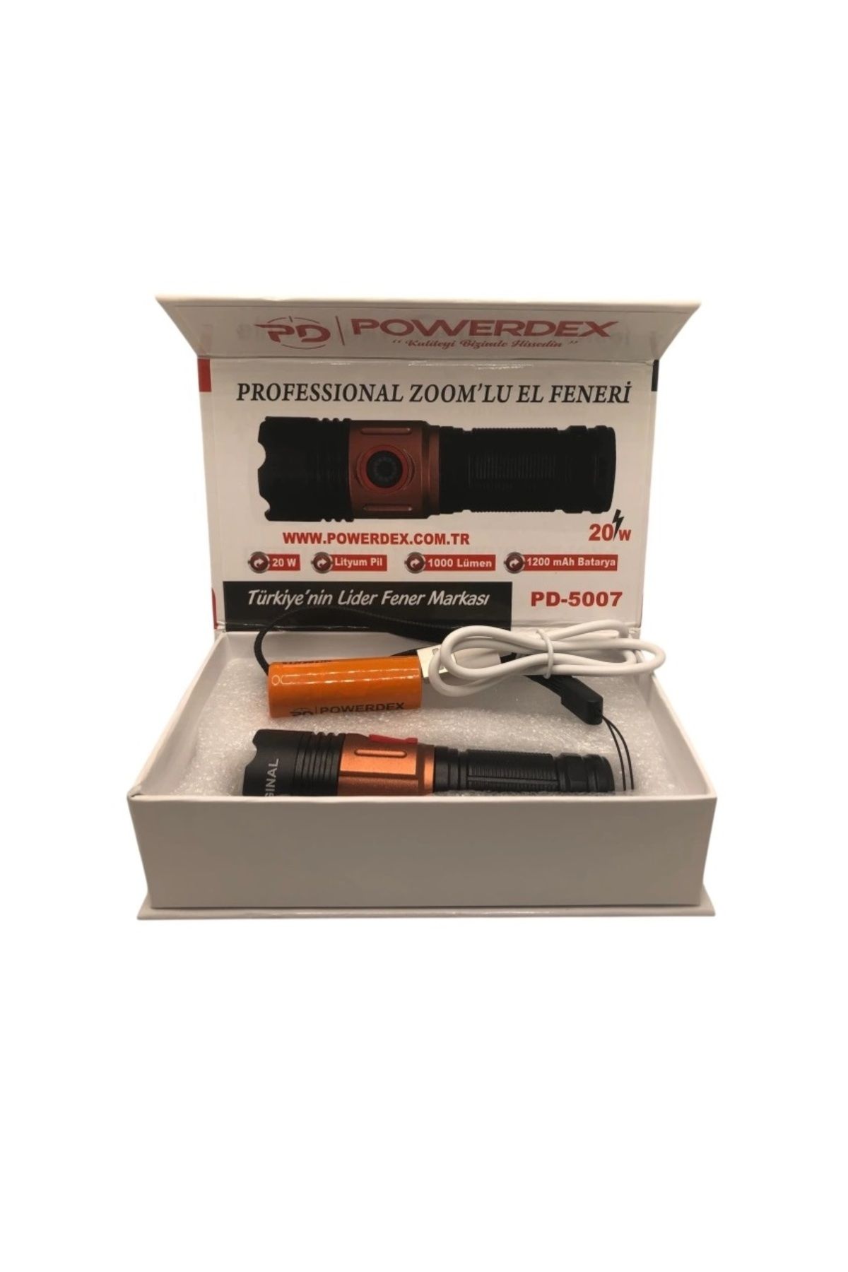 MSK Profesyonel Şarjlı 20w 1000 Lümen El feneri Pd-5007