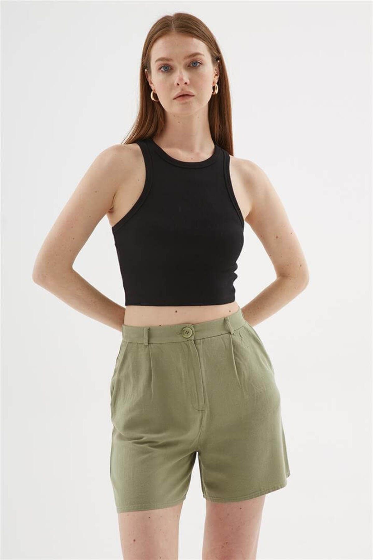 Fashion Friends Crop Atlet Siyah