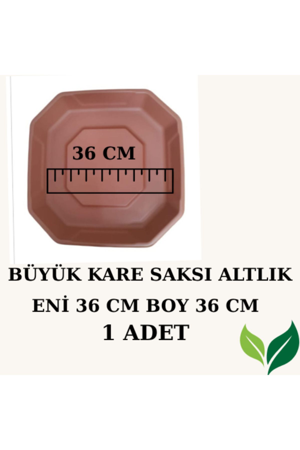 İMRE ÇİÇEKÇİLİK SAKSI ALTLIK KARE BÜYÜK BOY - 1 ADET
