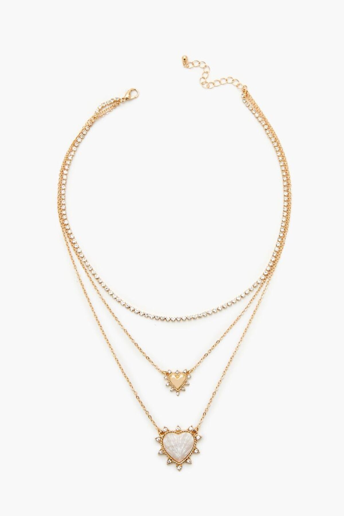 Forever 21 Sıralı Kalp Charmlı Kolye