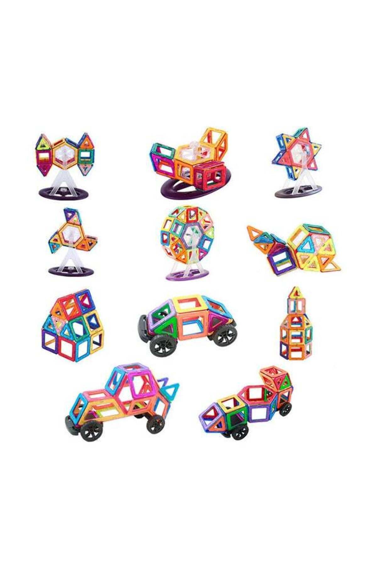 COOYA-Magnetic Building Blocks for Toddlers & Kids Set, Colourful and Durable 3D Building Blocks, 68 Pcs 4